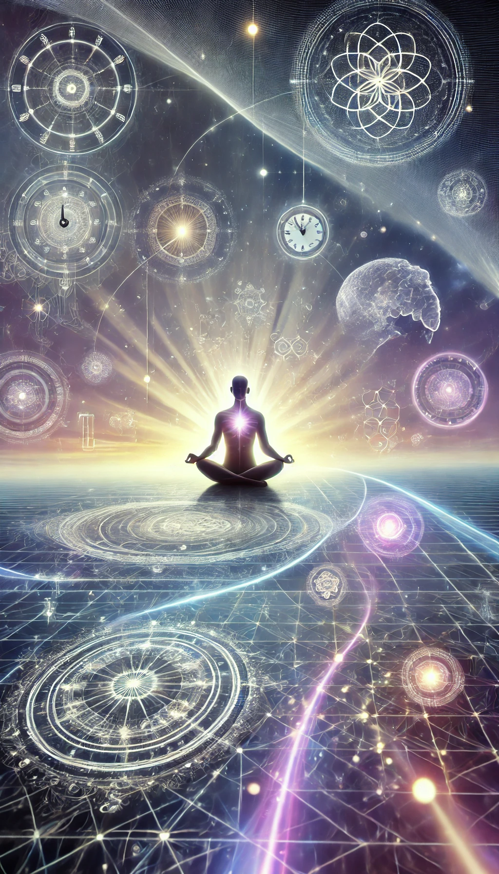 concept of a human meditating